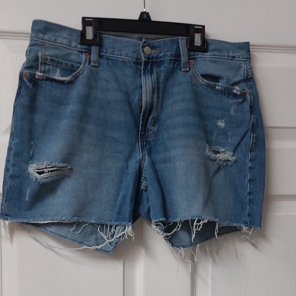 Old Navy Blue Jean Shorts Distressed Style